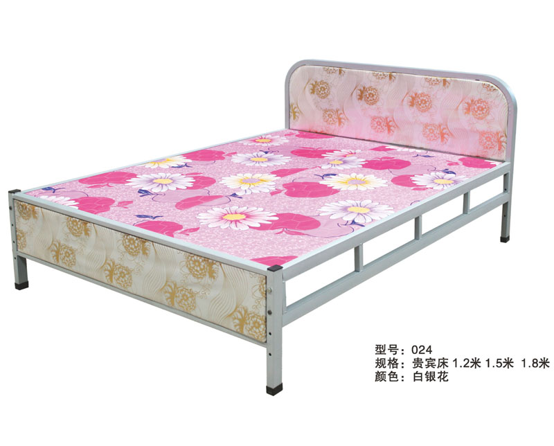 型號：024 規(guī)格：貴賓床1.2米 1.5米 1.8米 白銀花